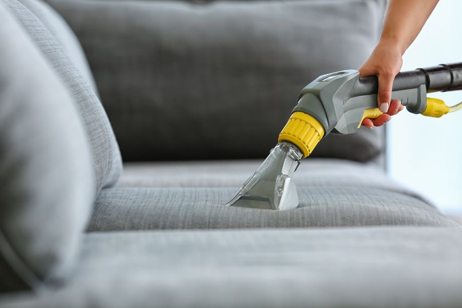 Clean sofa fabric using proper fabric care methods