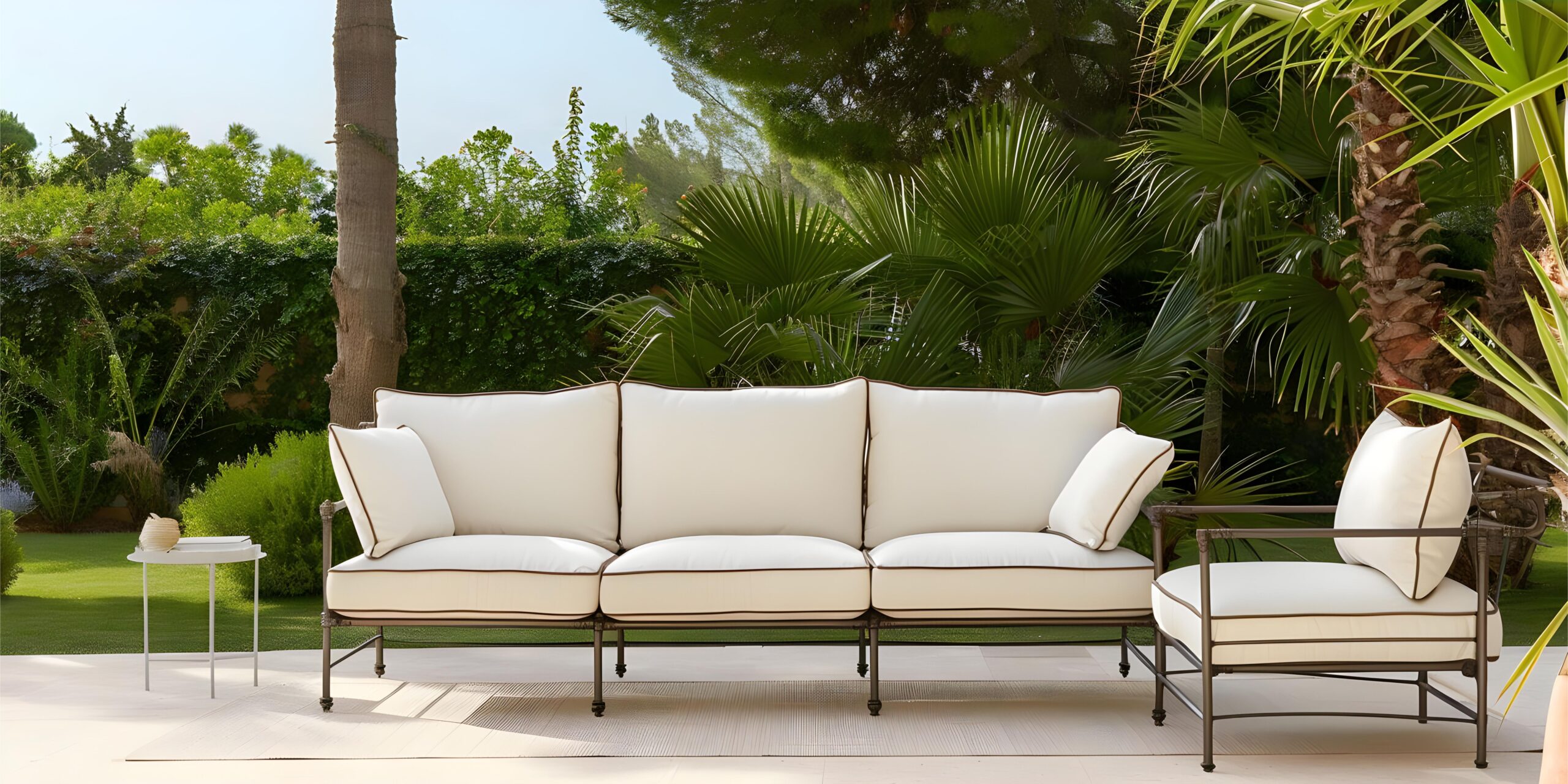 Outdoor fabric used for weather-resistant furniture and outdoor seating