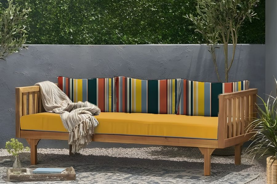 Outdoor designer fabric for stylish, durable, and weather-resistant furniture