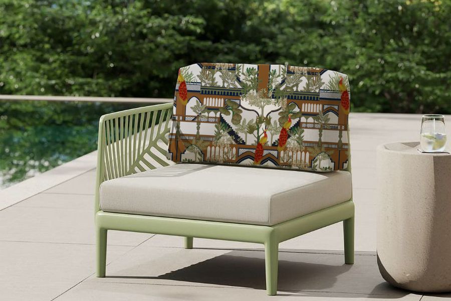 Upholstery printed fabric with Indian design for sofa