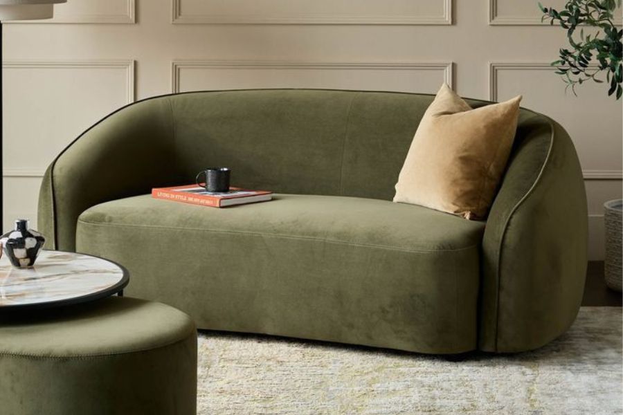 Designer velvet fabric used in luxury commercial interiors