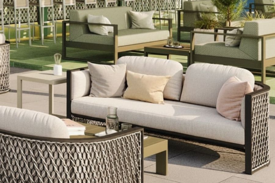 Best outdoor furniture fabric with UV resistant acrylic by Gaurika Fabrics