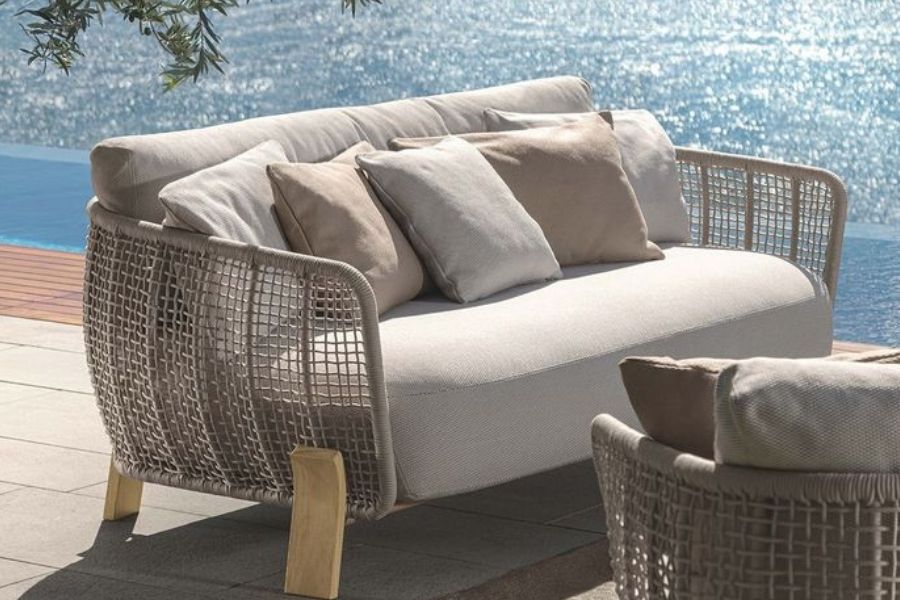 Outdoor furniture fabric for stylish and weather-resistant outdoor seating by Gaurika Fabrics