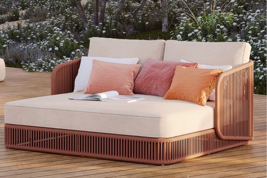 Durable outdoor furniture fabric suitable for garden, balcony and commercial outdoor spaces