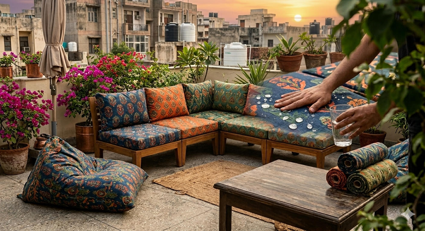 Outdoor waterproof fabric for furniture and cushions in India