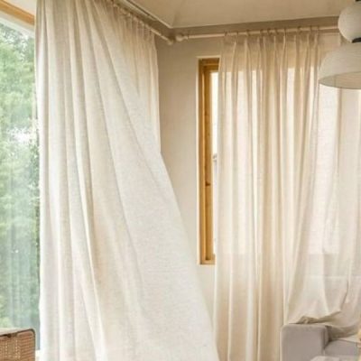 Living Room Sheer Curtain Fabric by Gaurika Fabrics